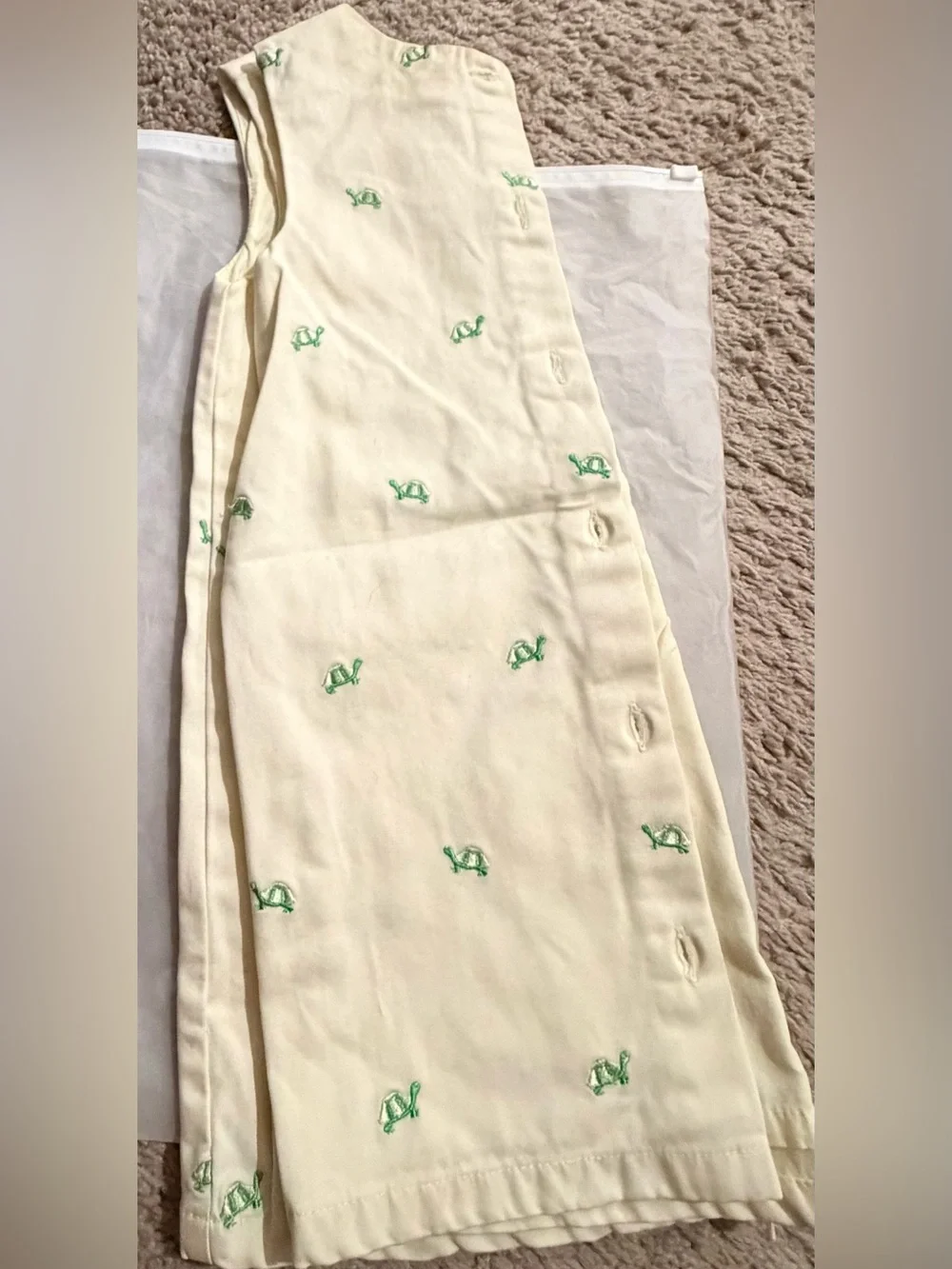 GAP Yellow Dress with Green Turtle Embroidery